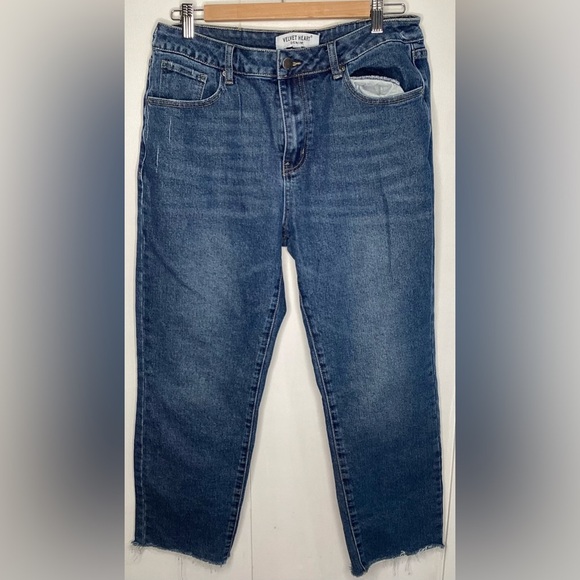 Velvet Heart Indigo Cropped Jeans - Picture 2 of 14